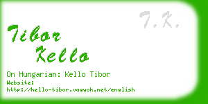 tibor kello business card